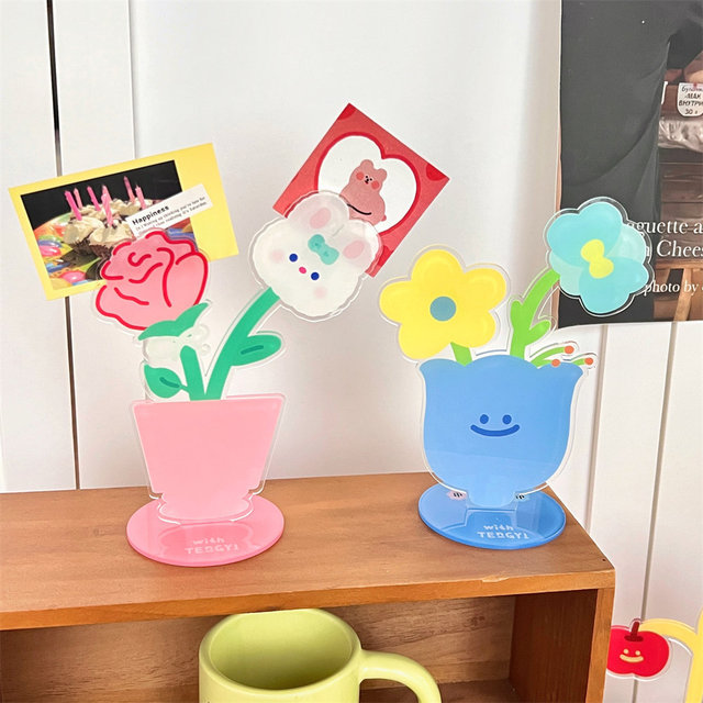 Factory Custom Creative Acrylic Standee, Desktop Memo Holder, Office Desk Decor, Student Study Note Clip