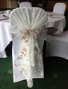 Dây buộc ghế hoa thêu ren organza đẹp, bán buôn, dùng cho đám cưới, khách sạn, tiệc ăn, trang trí Giáng sinh - Product Image 6