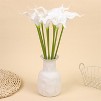 Lys Calla artificiels en PU, fleurs réalistes au toucher pour centre de table de mariage, bouquet de fleurs artificielles pour décoration