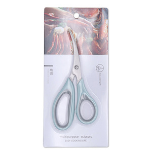 Stainless Steel Shrimp Peeling <b>Scissors</b> For Seafood <b>Kitchen</b> Tools Home Use Elbow Shape Blue Green Red - Product Image 3