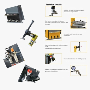Johnham trocador de pneus semiautomático maquina de <span class=keywords><strong>troca</strong></span> de Rodas para oficina JTC810S - Product Image 3