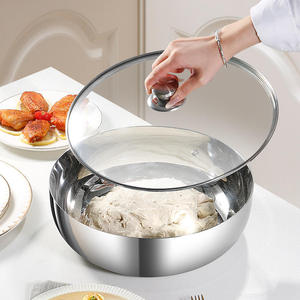 Bassin de fête jetable en acier inoxydable 304, design classique en métal poli, origine Guangdong, capacité de 10 L pour battre les œufs et cuisiner - Product Image 6