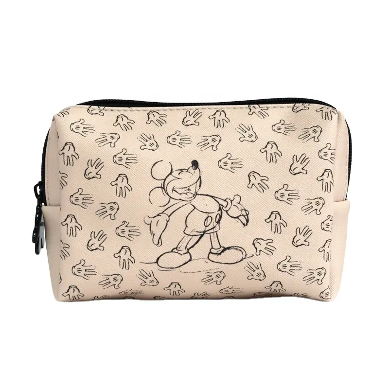 Cartoon Druck Vintage Serie niedlichen Rohr benutzer definierte Jungen Mädchen Schule Fall Beutel Pu Leder Cartoon Bleistift Tasche OEM 80 LW-PBL-08