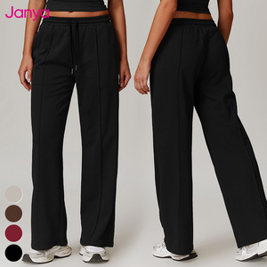 Nuovo abbigliamento sportivo per il Fitness da <span class=keywords><strong>donna</strong></span>, <span class=keywords><strong>pantaloni</strong></span> sportivi a <span class=keywords><strong>vita</strong></span> alta, larghi e dritti <span class=keywords><strong>con</strong></span> coulisse elasticizzati, <span class=keywords><strong>pantaloni</strong></span> della tuta - Product Image 4