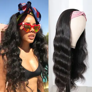 Customization 100% virgin hair body wave headband wigs drop shipping headband wig human hair