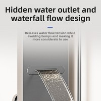 Ensemble de douche de luxe léger gris anthracite avec affichage numérique et chauffe-eau thermostatique pour usage domestique, à alimentation directe usine