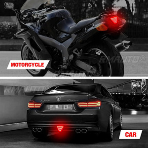 Universal F1 <b>Triangle</b> Style Sport 19LED Brake Signal Lamp REAR FOG <b>LIGHT</b> Rear Third Brake Lamp DRL for JDM BBA - Product Image 4