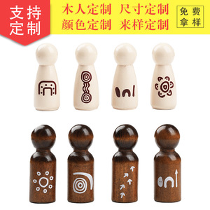 Figurines en bois personnalisées pour enfants de 4 à 6 ans, forme ronde, unisexe, décoration d'anniversaire, jouets en bois D011 - Product Image 5