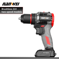 NANWEI 2024 Nuevas Herramientas Eléctricas, Destornillador de 20V, Herramientas de Perforación, Taladro Inalámbrico con Batería de Iones de Litio de 10mm
