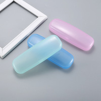 Vente en gros de boîte de lunettes de lecture transparente la plus récente à la mode emballage simple étui à lunettes coloré personnalisé en plastique portable