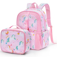 Sac à dos pour enfants de la maternelle avec logo personnalisé du fabricant Ensemble de sacs d'école avec boîte à lunch pour filles et garçons