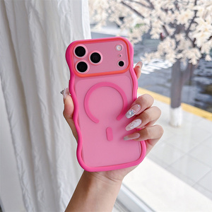 เคสโทรศัพท์แม่เหล็กแบบใหม่ ลายริ้วแบบด้าน สำหรับ iPhone 18 17 16 15 Pro Max  ฝาหลังใส  วัสดุ PC TPU  แบบด้านสีสันสดใส - Product Image 4