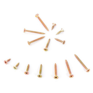 M3.5 फ्लैट हेड फिलिप्स स्व टैपिंग स्क्रू रंगीन आयरन काउंटरसनक शिकंजा कैबिनेट स्थापना के लिए फर्नीचर फास्टनरों - Product Image 1