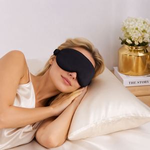 Taihusnow OEM/ODM 6A Grade Mulberry Silk 3D Blackout Eye <b>Mask</b> Adjustable Elastic Strap for <b>Sleep</b> Travel-Four Seasons Casual Use - Product Image 1