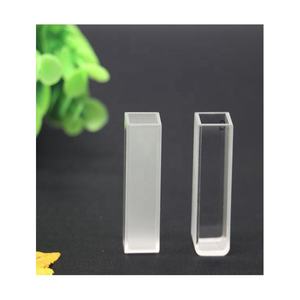 2 개의 측 투명한 정연한 오프닝 실험실 화학은 10mm 경로 길이 석영 큐벳을 분석합니다 - Product Image 1