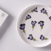 Perlengkapan Bunga Torenia Tekan untuk Kerajinan Resin Epoksi, Liontin Perhiasan, Seni Kuku, Casing Ponsel, Aksesoris Buatan Tangan DIY
