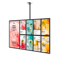 Écrans publicitaires LCD tactiles à montage mural Full HD de 75 à 98 pouces, moniteur Android, lecteur publicitaire