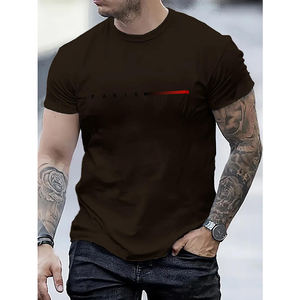 Camisetas Personalizadas de Punto para Hombre, Casuales, de Manga Corta, Transpirables y Ecológicas para Uso en Exteriores de Verano - Product Image 1