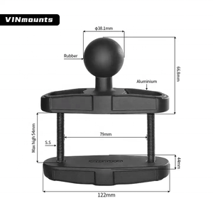1.5" Aluminum Alloy Commercial Locking Forklift Pillar Tablet Mount Holder with Double Socket Arm for Square Pipe - Product Image 4
