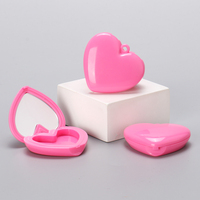OMI-Mini boîte en plastique personnalisée en forme de cœur, étui à poudre de 2g, recyclable, étui à blush, miroir, mini conteneur de fard à paupières en forme de cœur