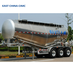 Nhôm 12 Bánh Xe Xi Măng Silo Trailer Số Lượng Lớn Xi Măng 3 Trục 12 Bánh Xe Xi Măng Silo Trailer Với Máy Nén Khí - Product Image 2