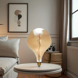 2100K oro E27 vite <span class=keywords><strong>Edison</strong></span> lampadina LED dimmerabile 4 WATT G150 G200 filamento a spirale ad alta luminanza ad alta efficienza energetica per uso magazzino - Product Image 5