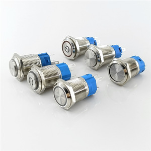 12Mm 16Mm 19Mm 22Mm 25Mm 30Mm Vòng Chống Thấm Ip67 Nút Ấn Kim Loại Công Tắc Chốt Tạm Thời - Product Image 4