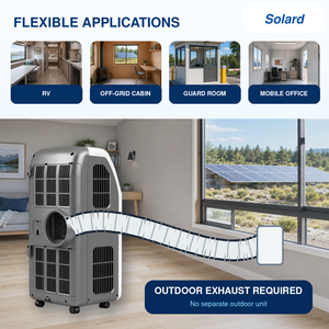 Solard 24V Portable Solar Air Conditioner 7000/9000/12000 BTU Low-<b>Power</b> All-in-One Cooling & Heating AC for Off-Grid Use SLD-TKP - Product Image 6