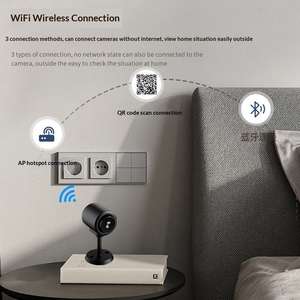 Caméra de sécurité intérieure C1Mini 1080P, petite caméra WiFi <span class=keywords><strong>sans</strong></span> <span class=keywords><strong>fil</strong></span> avec support, détection de mouvement, vision nocturne, emplacement pour carte SD - Product Image 4