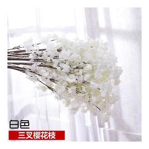Ramas <span class=keywords><strong>de</strong></span> flores <span class=keywords><strong>de</strong></span> cerezo artificiales realistas hechas a mano <span class=keywords><strong>de</strong></span> <span class=keywords><strong>3</strong></span> tenedores para decoraciones Día <span class=keywords><strong>DE</strong></span> LA MADRE Volver a la escuela Año Nuevo chino - Product Image 5