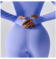 2023 nouveau personnalisé printemps Sexy entraînement sport Gym Fitness une pièce Spandex Yoga costume body combinaison sans couture moulante pour les femmes