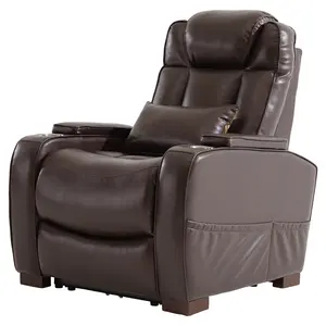 Theater Seating Sofa Power Recliner Chair With Adjustable Headrest With USB Charging Port And 2 Cup Holders Home Cinema Chair