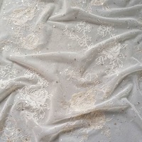 Tissu en dentelle florale respirant et hydrosoluble 100% coton pour vêtements ou robe hawaïenne, tissu en dentelle brodée