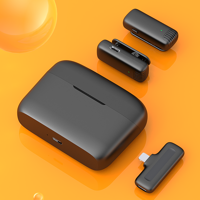 J13 беспроводные двойные петличные микрофоны для USB Type-C Android, подключи и работай 2,4G лацкан микрофон с зарядным чехлом