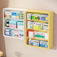Boîte de rangement multifonctionnelle murale, étanche, portable, boîte à médicaments pour usage domestique