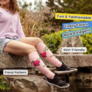 مخصص ongvolant للنساء الممرضات ، الحمل ، السفر 15-20 20 20-30 مم جورب ضغط عالي للركبة - Product Image 5