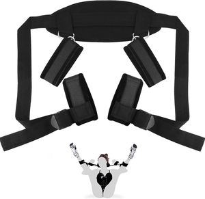 <span class=keywords><strong>BDSMS</strong></span> Kit de contraintes de lit Poignet Jambe Sangles De Retenue Main Cheville Poignets Adultes Lit Sexe Bondage Contraintes Ensemble Sex Play pour Couples - Product Image 2