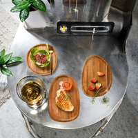 Moderne Acacia Hout Fruit Thee Cup Tray Milieuvriendelijk Japans Swing Design Gepolijst Multifunctionele Gerechten Guangdong Restaurant