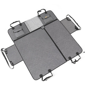 Housse <span class=keywords><strong>de</strong></span> siège <span class=keywords><strong>de</strong></span> <span class=keywords><strong>voiture</strong></span> <span class=keywords><strong>de</strong></span> luxe imperméable à carreaux détachable <span class=keywords><strong>pour</strong></span> chiens et chats, avec deux poches séparées et laisse <span class=keywords><strong>de</strong></span> sécurité en maille - Product Image 1