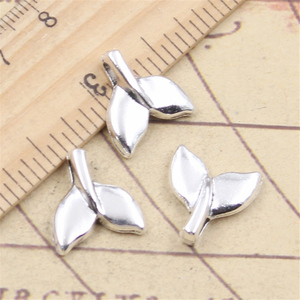 Ciondoli coda balena 16x15mm tibetano colore argento ciondoli gioielli antichi che fanno fai da te artigianato fatto a mano - Product Image 2