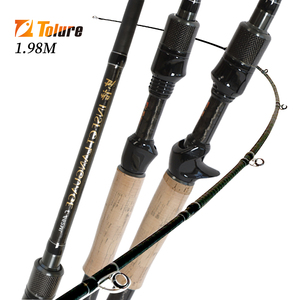 Tolure fabrication 1.98m filature coulée <span class=keywords><strong>canne</strong></span> à pêche à haute teneur en carbone poignée en liège pas cher <span class=keywords><strong>canne</strong></span> à pêche en eau salée - Product Image 1