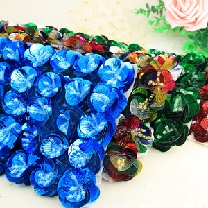 Accessori per abbigliamento fai da te con motivo floreale 3D Applique scarpe fatte a mano cappello abito Costume con perline con paillettes Patch - Product Image 2