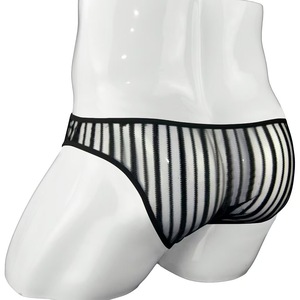 Men's <b>Transparent</b> Mesh Triangle <b>Underwear</b> Black One Size Thin Polyester Real Touch Feeling - Product Image 3