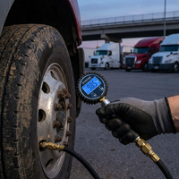 Manomètre numérique professionnel GYATSO pour réparation de pneus, gonfleur haute précision 255 PSI, pour poids lourds Freightliner 4 Chine 1