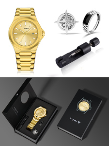 TOMI Luxury Business Men's <strong>Watch</strong> Gift Box <strong>Set</strong> High Quality <strong>Rose</strong> <strong>Gold</strong> Case Simple and Versatile Quartz <strong>Watch</strong> Relogio Masculino - Product Image 5