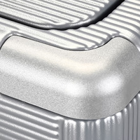 Valise à roulettes ABS PC métallique avec 4 roues, serrure TSA, cadre en aluminium, pour voyages d'affaires, fournisseur OEM B2B