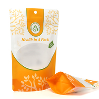 Op maat bedrukte, voedselveilige, hersluitbare staande zipzak voor noten, gedroogd fruit en snacks.