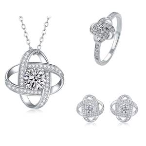 Anello Apribile Modello Rochli 798 in Lega Placcata Oro con Quadrifoglio Portafortuna, Stile Europeo e Americano - Product Image 2