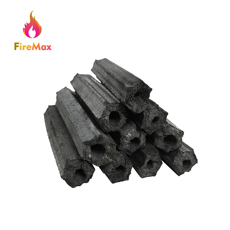 FireMax High Quality Nature Hexagon Sawdust Hard Wood Charcoal Smokeless BBQ Hexagonal Charcoal For Restaurantn