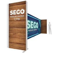 Boîte à lumière rectangulaire personnalisée en aluminium de 10, 15 et 20 pieds, panneau d'affichage rétroéclairé, toile de fond de stand d'exposition, LED étanche